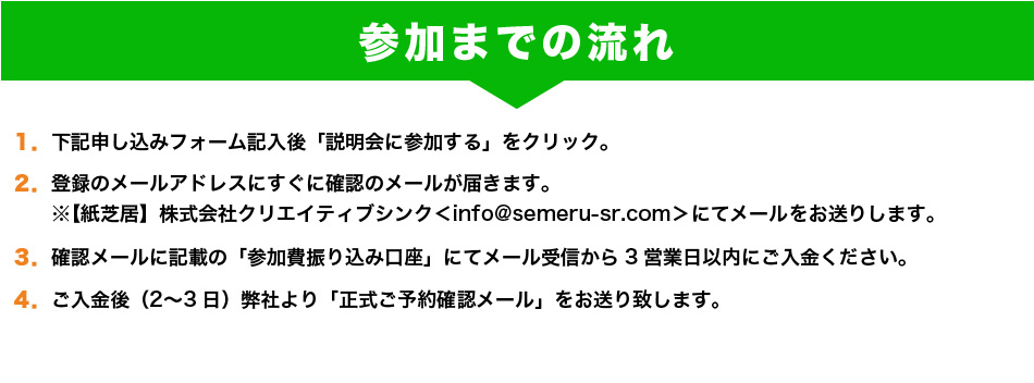 参加までの流れ